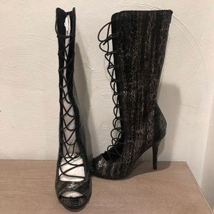 Paper Fox lace up heels/boots